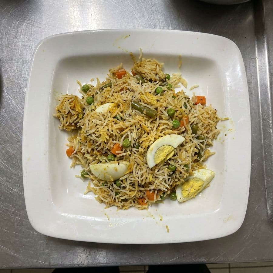 Vegetable Egg Biryani